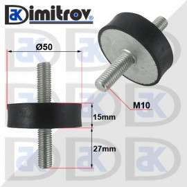 Антивибрационен тампон М10 х Ø 50 х 15 mm